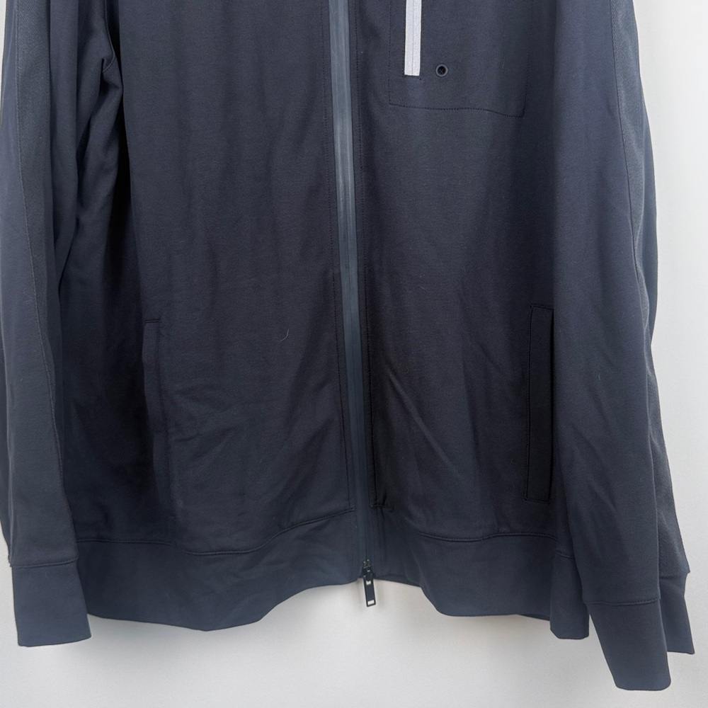 John Varvatos Navy Blue Gavin Slim Fit Performance Zip Active Wear Jacket Sz XXL - Picture 3 of 10